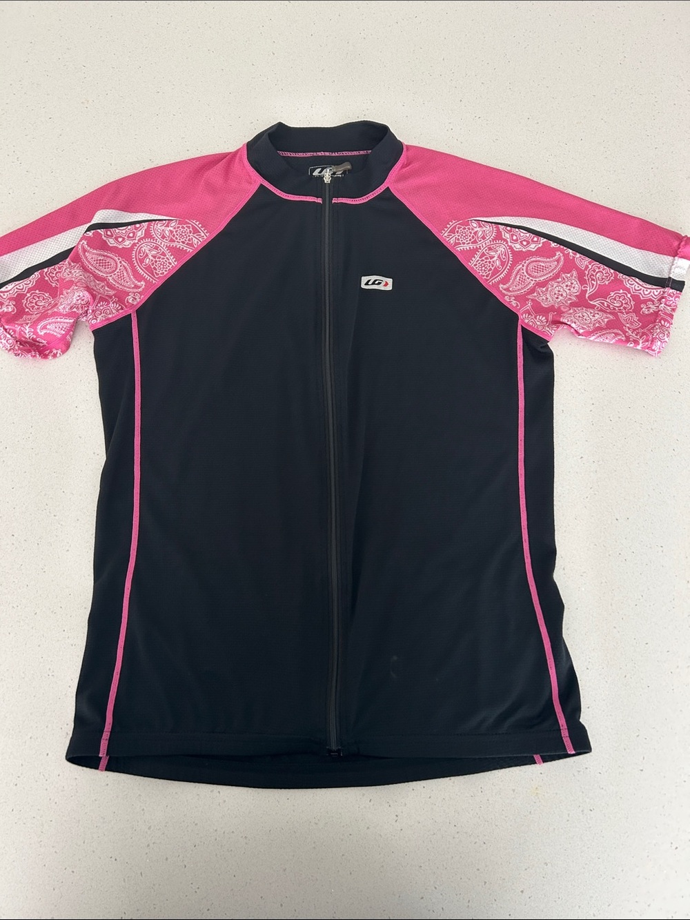 Louis Garneau Women’s Black & Pink Short Sleeve Cycling Jersey